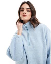 Levi's - Delta Half Zip Sherpa Borg Sweatshirt - Lyst