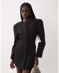 ASOS - Cinch Blazer Mini Dress With Rounded Shoulder - Lyst