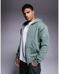 ASOS - Premium Heavyweight Boxy Oversized Zip Through Hoodie 400gsm - Lyst