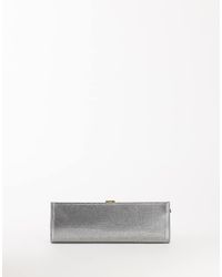 TOPSHOP - Ember Small Envelope Satin Clutch Bag - Lyst
