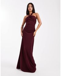 Six Stories - Bridesmaids Stretch Halter Neck Maxi Dress - Lyst