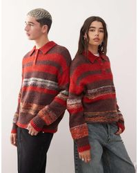 Reclaimed Vintage - Knitted Polo Jumper - Lyst