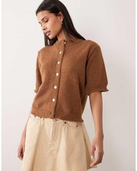 ASOS - Rolled Edges Short Sleeve Cardigan - Lyst