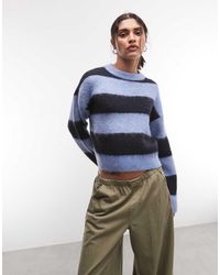 Noisy May - Boxy Crew Neck Brushed Knit Jumper - Lyst