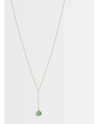 Accessorize - Z Aventurine Lariat Chain Necklace - Lyst