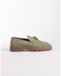 ASOS - Woven Tassel Loafers With Cleated Sole - Lyst