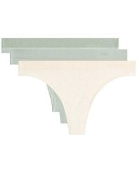 Oysho - 3 Soft-Touch Seamless Openwork Thongs - Lyst