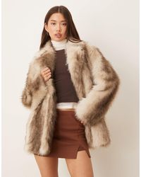 JJXX - – cremefarbene jacke aus kunstpelz - Lyst