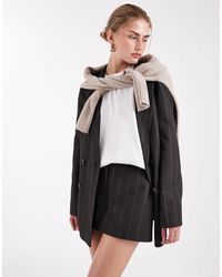 Miss Selfridge - Tailored Brushed Micro Mini Skort Co-Ord - Lyst