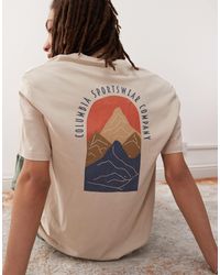 Columbia - Cavalry trail - t-shirt à imprimé graphique - beige - Lyst