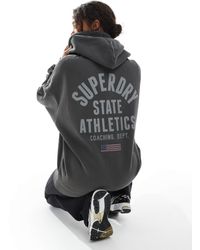Superdry - – athletic essentials – oversize-kapuzenjacke - Lyst