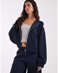 ASOS - Zip Through Brushback Hoodie - Lyst