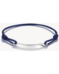 Thomas Sabo - Textile Bracelet Engravable Dark Blue - Lyst