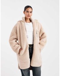 ONLY - Hooded Teddy Jacket - Lyst