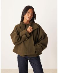 ASOS - Asos Design Petite Cropped Cape Formal Coat - Lyst