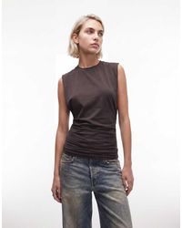 Weekday - Sleeveless Top With Cinched Gathered Waist - Lyst