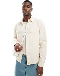 River Island - – hemdjacke aus leinenmix - Lyst