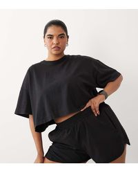 4505 - Curve Icon Heavyweight Cotton Cropped T-shirt With Quick Dry Finish - Lyst