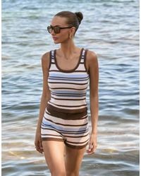 4th & Reckless - Cotton Blend Knitted Scoop Neck Vest Top Co-Ord - Lyst
