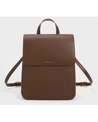Charles & Keith - Octavia Front Flap Structured Backpack - Lyst