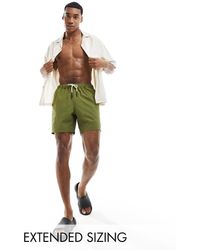 ASOS - Halflange Zwemshort Met Trekkoord Van Touw - Lyst