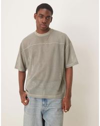 ASOS - – kastiges oversize-t-shirt aus weitmaschigem netzstoff - Lyst