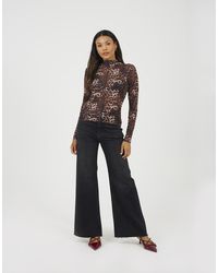 Brave Soul - Mid Rise Wide Leg Jeans - Lyst
