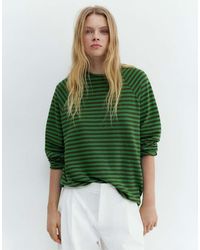 Pull&Bear - T-Shirt A Maniche Lunghe A Righe - Lyst