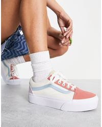 tan platform vans
