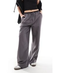 ASOS - Tailored Wide Leg Trousers With Contrast Waistband - Lyst