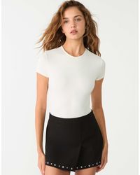 Stradivarius - – kurzärmliger body aus polyamid - Lyst