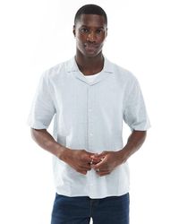 Hollister - Camisa A Rayas Azules De Manga Corta De Tejido Texturizado De - Lyst