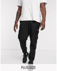 big and tall black cargo pants