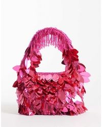 ASOS - Leaf Embellished Clutch Bag - Lyst