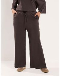 Yours Clothing - Jersey Wide Leg Trousers - Lyst