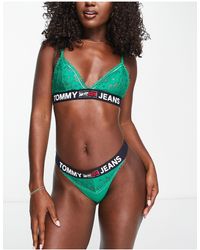Tommy Hilfiger - Tommy Jeans Signature Lace Thong - Lyst