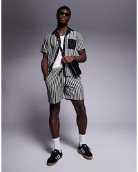 South Beach - Stripe Knit Beach Short Co-ord - Lyst