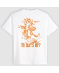 Levi's - Ruimvallend T-Shirt Met No Days Off-Print Op De Achterkant - Lyst