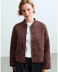 Oysho - 100% Cotton Quilted Mandarin Collar Jacket - Lyst