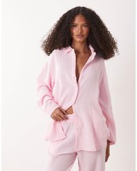 Jdy - – loose-fit-hemd aus musselinstoff - Lyst