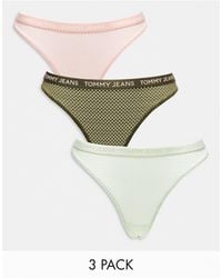 Tommy Hilfiger - 3-pack Lace High Rise Thongs - Lyst