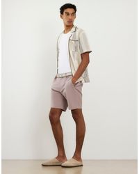 River Island - Slim Fit Belted Chino Shorts - Lyst