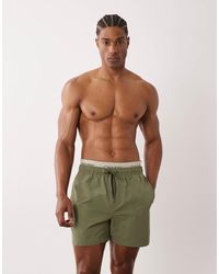 Calvin Klein - Logo Waistband Drawstring Swim Shorts - Lyst