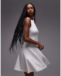 & Other Stories - Jersey Boat Neck Mini Dress With Skater Hem - Lyst