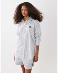 Polo Ralph Lauren - Wimbledon Capsule Leigh Striped Shirt With Crest Embroidery - Lyst