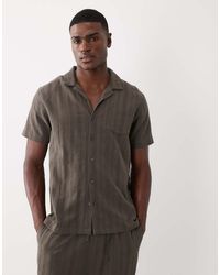 Brave Soul - Short Sleeve Shirt Co-Ord With Revere Collar - Lyst
