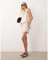 ASOS - Satin Pull-on Deep Turn Shorts - Lyst