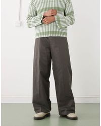 Weekday - Straight Wide Leg Chino Trousers - Lyst