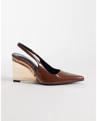 Raid - Louna Slingback Clear Wedge Shoes - Lyst
