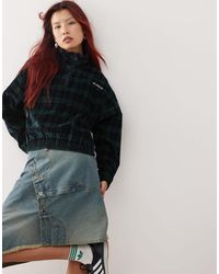 adidas Originals - – jacke mit schottenkaro und kurzem reißverschluss - Lyst